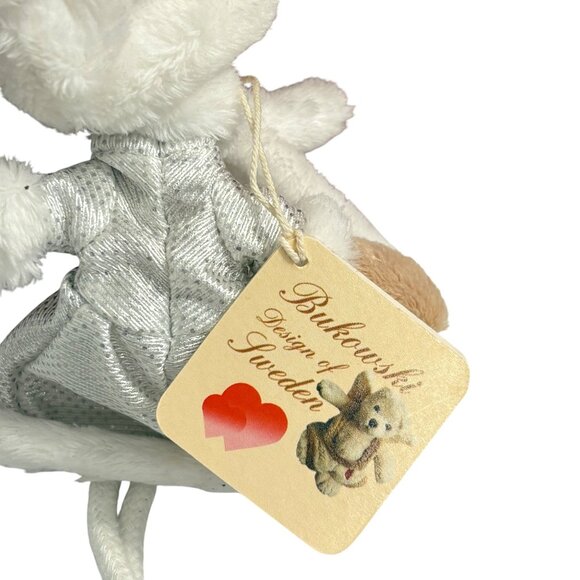 Bukowski Design Of Sweden Plush Ice-Skating Bear Ornament Bookmarker - Picture 3 of 4